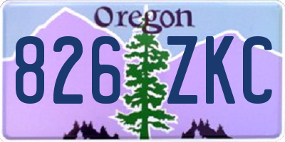 OR license plate 826ZKC