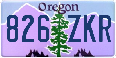 OR license plate 826ZKR