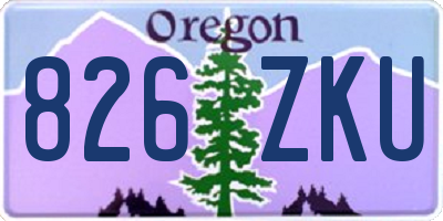 OR license plate 826ZKU