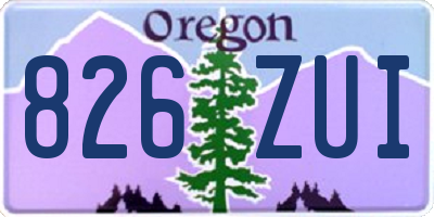 OR license plate 826ZUI