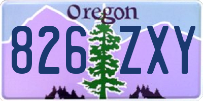 OR license plate 826ZXY