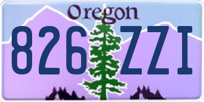 OR license plate 826ZZI