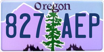 OR license plate 827AEP