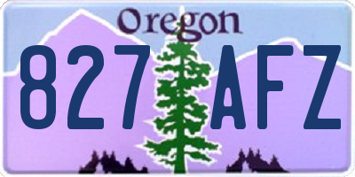 OR license plate 827AFZ