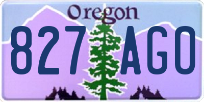 OR license plate 827AGO