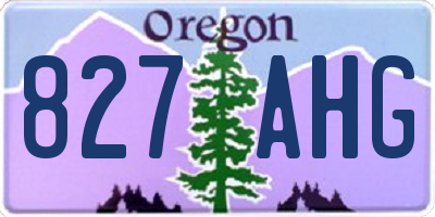 OR license plate 827AHG
