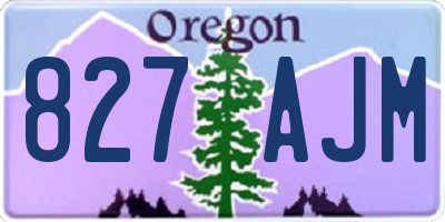 OR license plate 827AJM