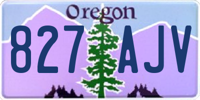 OR license plate 827AJV