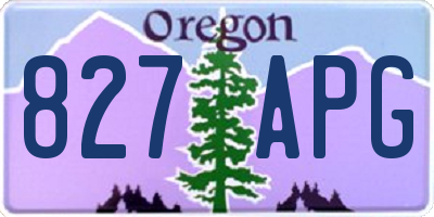 OR license plate 827APG