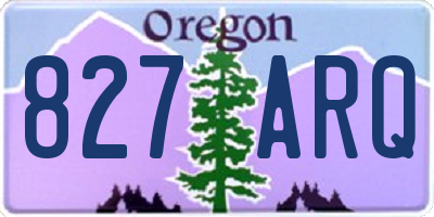 OR license plate 827ARQ
