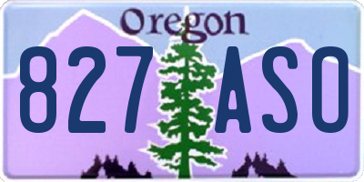 OR license plate 827ASO