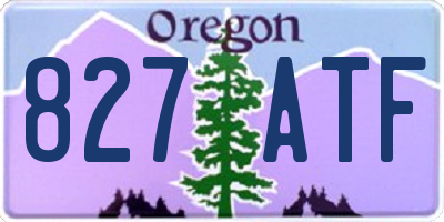 OR license plate 827ATF