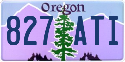 OR license plate 827ATI