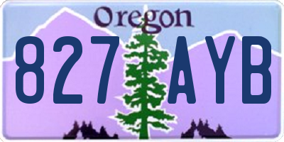 OR license plate 827AYB