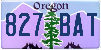 OR license plate 827BAT