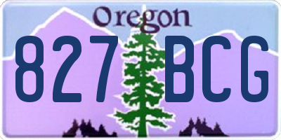 OR license plate 827BCG