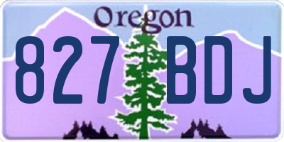 OR license plate 827BDJ