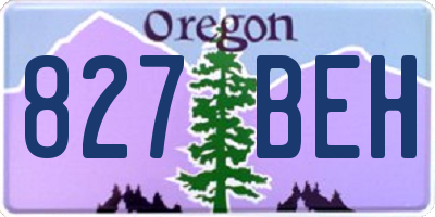 OR license plate 827BEH