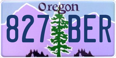 OR license plate 827BER