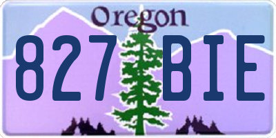OR license plate 827BIE