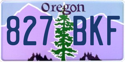 OR license plate 827BKF