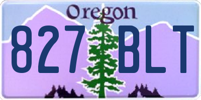 OR license plate 827BLT