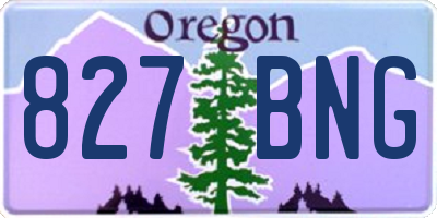OR license plate 827BNG