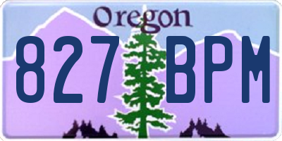 OR license plate 827BPM