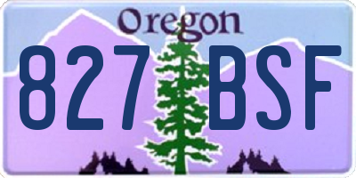 OR license plate 827BSF