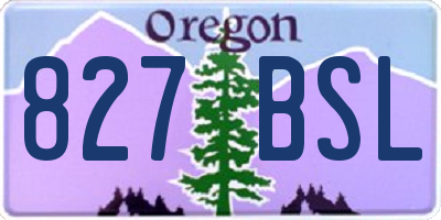 OR license plate 827BSL