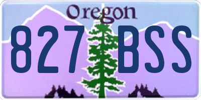 OR license plate 827BSS