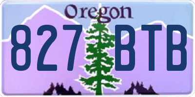 OR license plate 827BTB