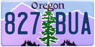 OR license plate 827BUA