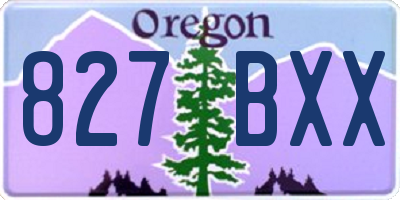 OR license plate 827BXX