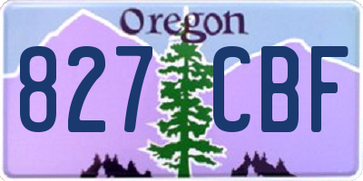 OR license plate 827CBF