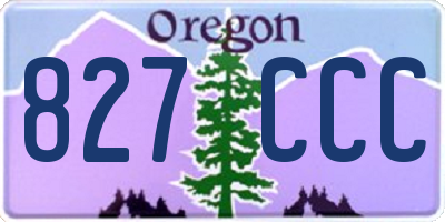 OR license plate 827CCC