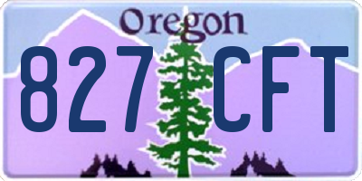OR license plate 827CFT