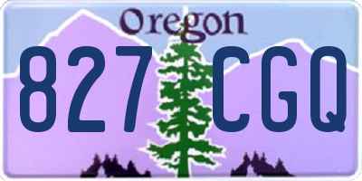 OR license plate 827CGQ