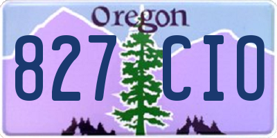 OR license plate 827CIO