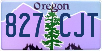 OR license plate 827CJT