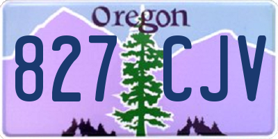 OR license plate 827CJV