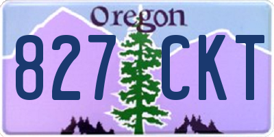 OR license plate 827CKT