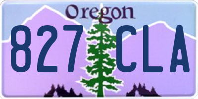 OR license plate 827CLA