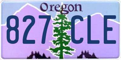 OR license plate 827CLE