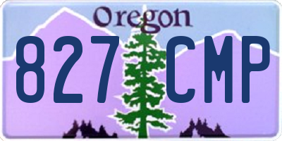 OR license plate 827CMP