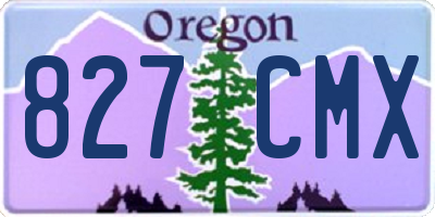 OR license plate 827CMX