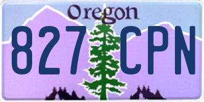 OR license plate 827CPN
