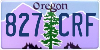 OR license plate 827CRF