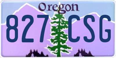 OR license plate 827CSG