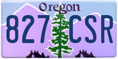 OR license plate 827CSR